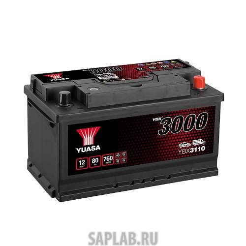 Купить YUASA YBX3110080 Аккумуляторная Батарея YUASA YBX3110-080 12v 80ah 760a