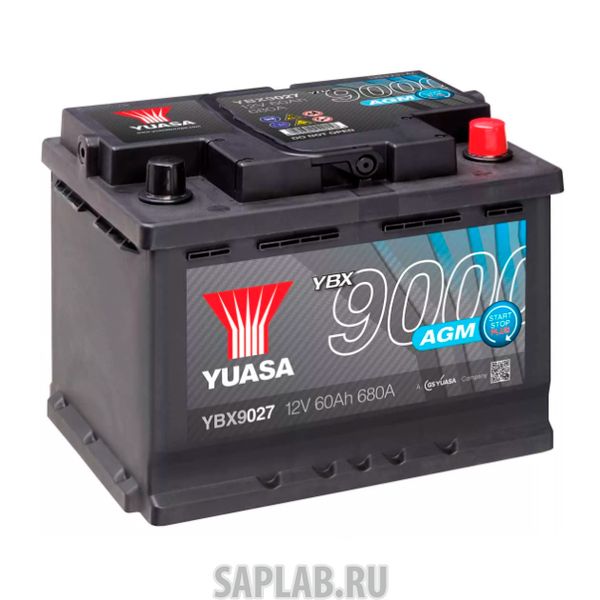 Купить запчасть YUASA - YBX9027060 Аккумуляторная Батарея Agm Start Stop Plus[12v 60ah 680a B13] YUASA