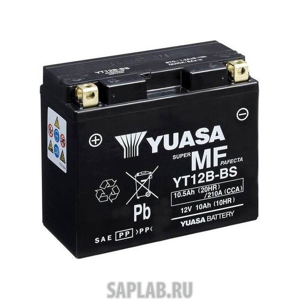 Купить YUASA YT12BBS Аккумулятор Yuasa YT12B-BS 12В 10Ач 210CCA 150x69x130 мм Прямая (+-)