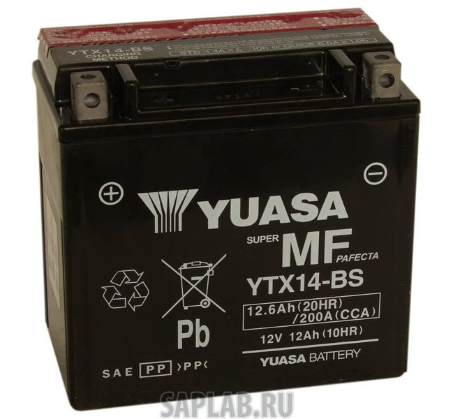 Купить запчасть YUASA - YTX14BS Аккумуляторная Батарея Maintenance Free [12v 12,6ah 200a] YUASA