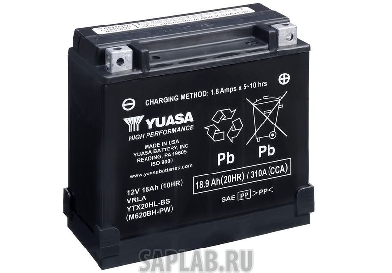 Купить запчасть YUASA - YTX20HLBSPW Аккумулятор Yuasa YTX20HL-BS-PW 12В 18Ач 310CCA 175x87x155 мм Обратная (-+)