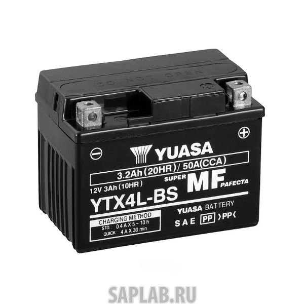 Купить запчасть YUASA - YTX4LBS Аккумуляторная Батарея Maintenance Free [12v 3,2ah 50a] YUASA