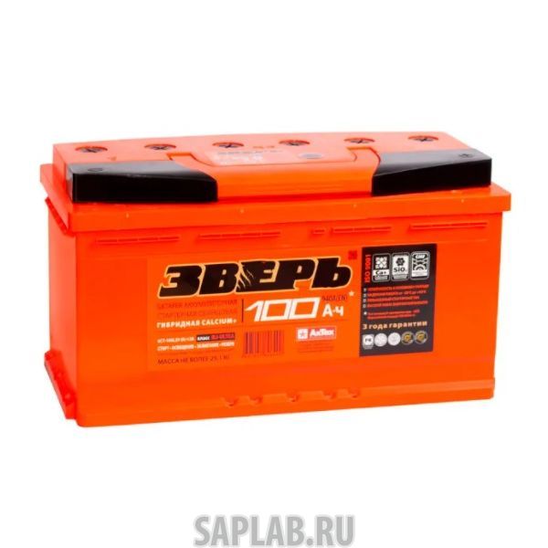 Купить запчасть ЗВЕРЬ - 100L900A Аккумулятор ЗВЕРЬ 100L 900A 353x175x190