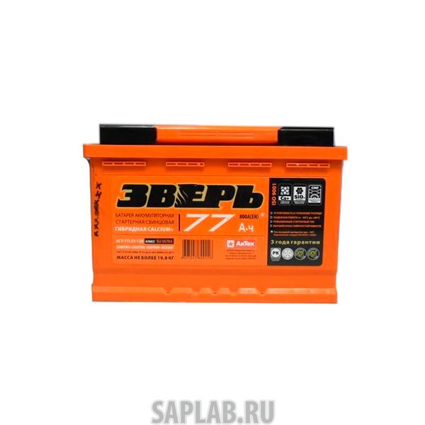 Купить ЗВЕРЬ 6СТ770 Аккумулятор ЗВЕРЬ 77 А/ч обратная R+ EN 800A 278x175x190 6СТ-77 LЗУ (R) 6СТ-77.0