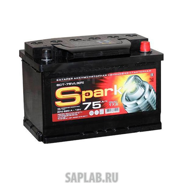 Купить запчасть СПАРК - SPA753L Аккумулятор легковой "СПАРК" 75Ач п/п