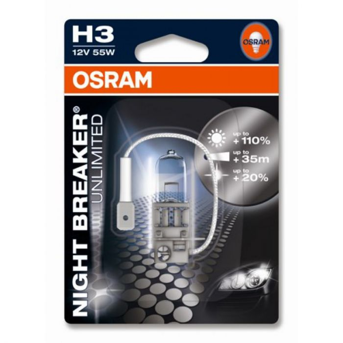 Купить запчасть OSRAM - 64151NBU H3 12V 55W+110% (64151NBU) OSRAM 1шт
