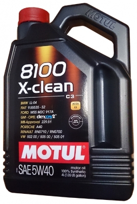 Купить запчасть MOTUL - 104720 Масло 8100 X-CLEAN (5W-40) MOTUL 4л