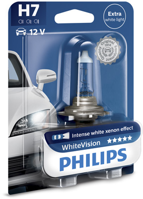 Купить запчасть PHILIPS - 12972WHVB1 H7 12V 55W WHITE VISION (12972WHVB1) PHILIPS