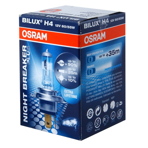 Купить запчасть OSRAM - 64193NBP H4 12V 60/55W+90% (64193NBP) OSRAM