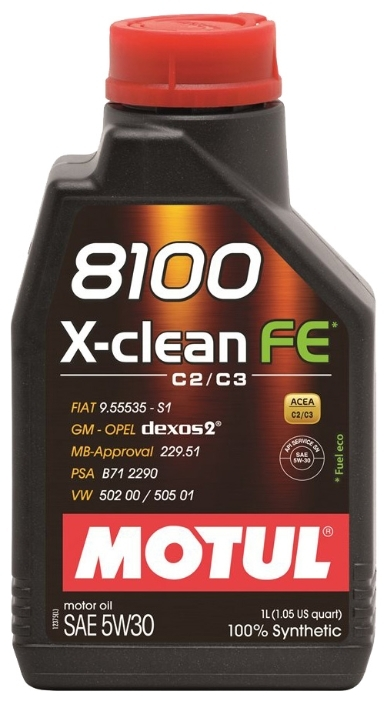 Купить запчасть MOTUL - 104775 Масло 8100 X-CLEAN FE (5W-30) MOTUL 1л