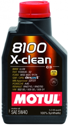 Купить запчасть MOTUL - 102786 Масло 8100 X-CLEAN (5W-40) MOTUL 1л