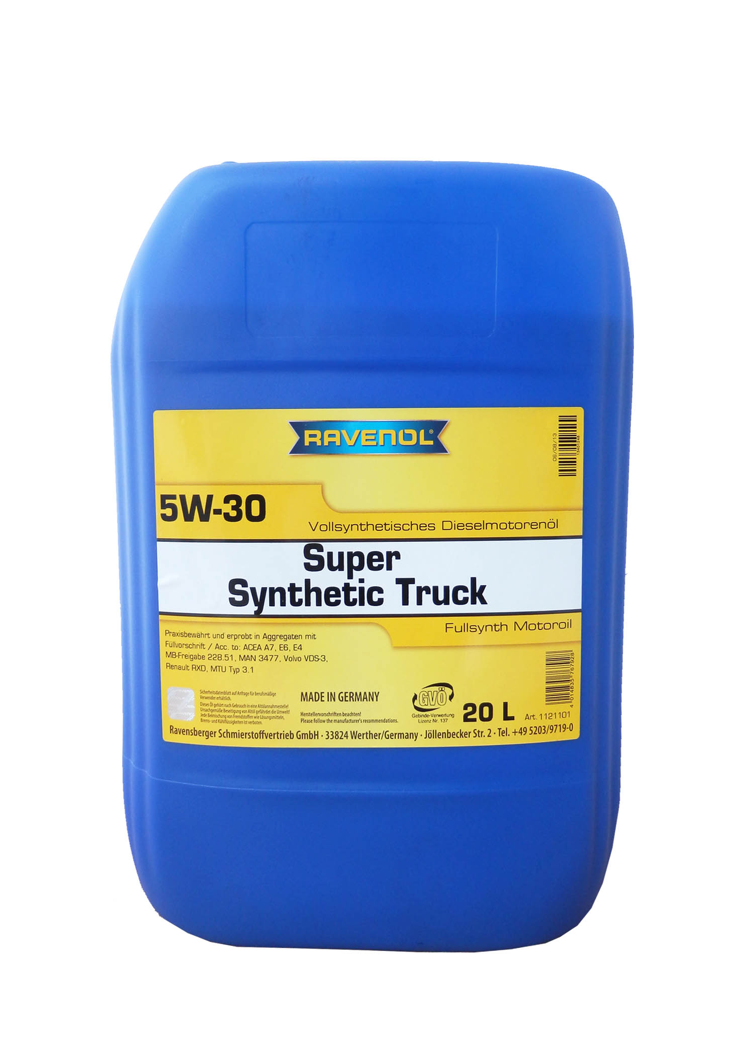 Купить запчасть RAVENOL - 4014835767928 Моторное масло Ravenol Super Synthetic Truck SAE 5W-30 20л