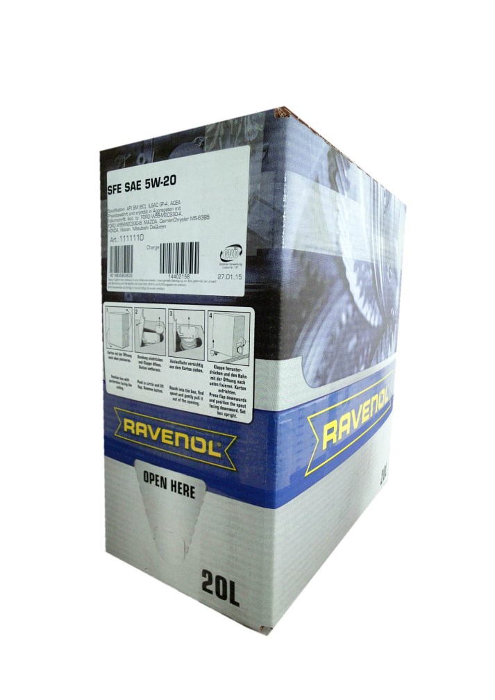 Купить запчасть RAVENOL - 4014835803633 Моторное масло Ravenol Super Fuel Economy SFE SAE 5W-20 20л