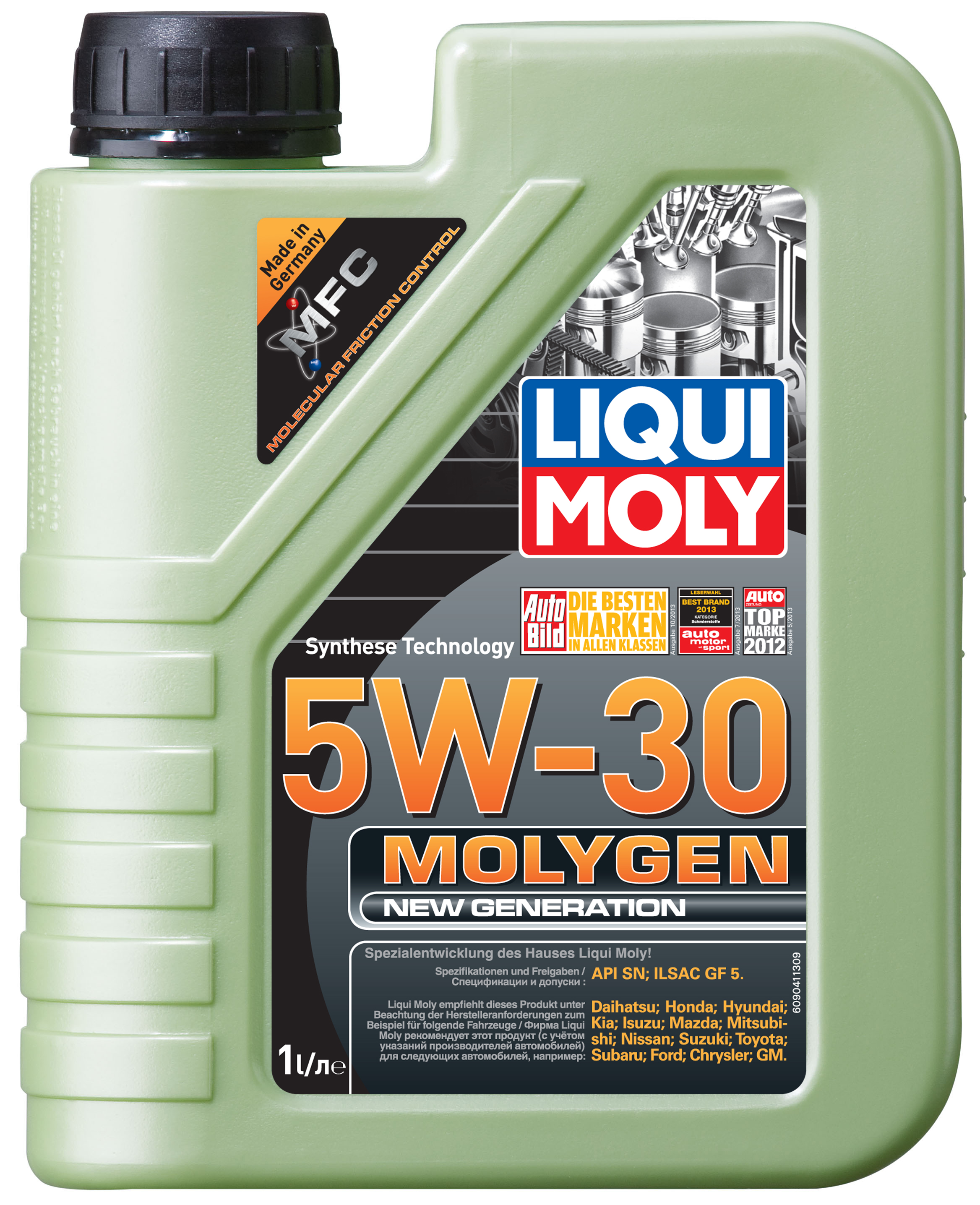 Купить запчасть LIQUI MOLY - 9041 Масло моторное MOLYGEN (5W-30) 1л LIQUI MOLY