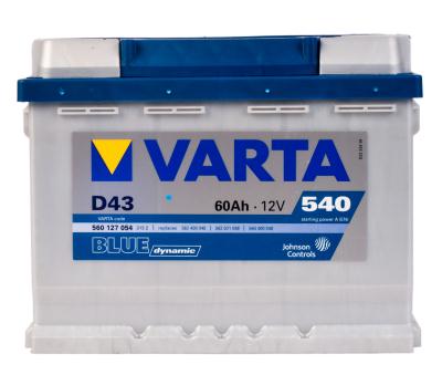 Купить запчасть VARTA - 560127054 Аккумуляторная батарея Blue Dynamic 19.5/17.9 Рус 60ah 540a 242/175/190 Varta 560127054