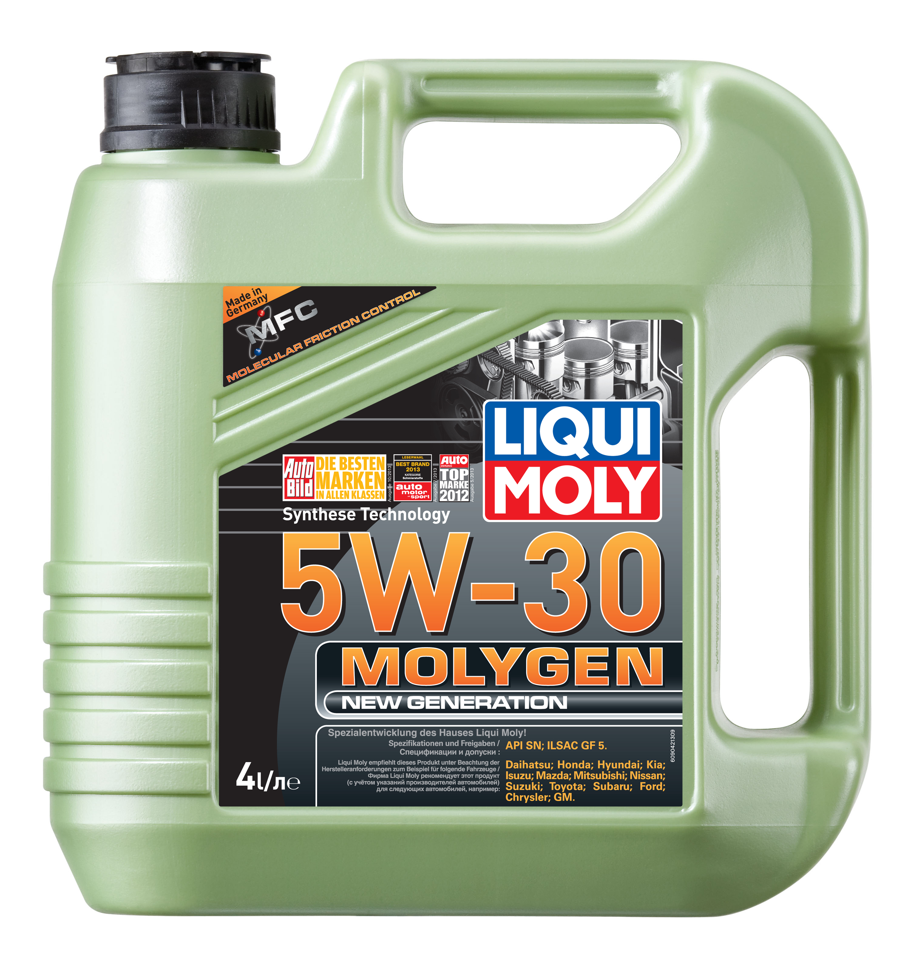 Купить запчасть LIQUI MOLY - 9042 Масло моторное MOLYGEN (5W-30) 4л LIQUI MOLY