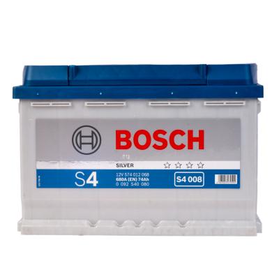 Купить запчасть BOSCH - 0092S40080 Аккумулятор автомобильный BOSCH S4 Silver 0 092 S40 080 74 Ач