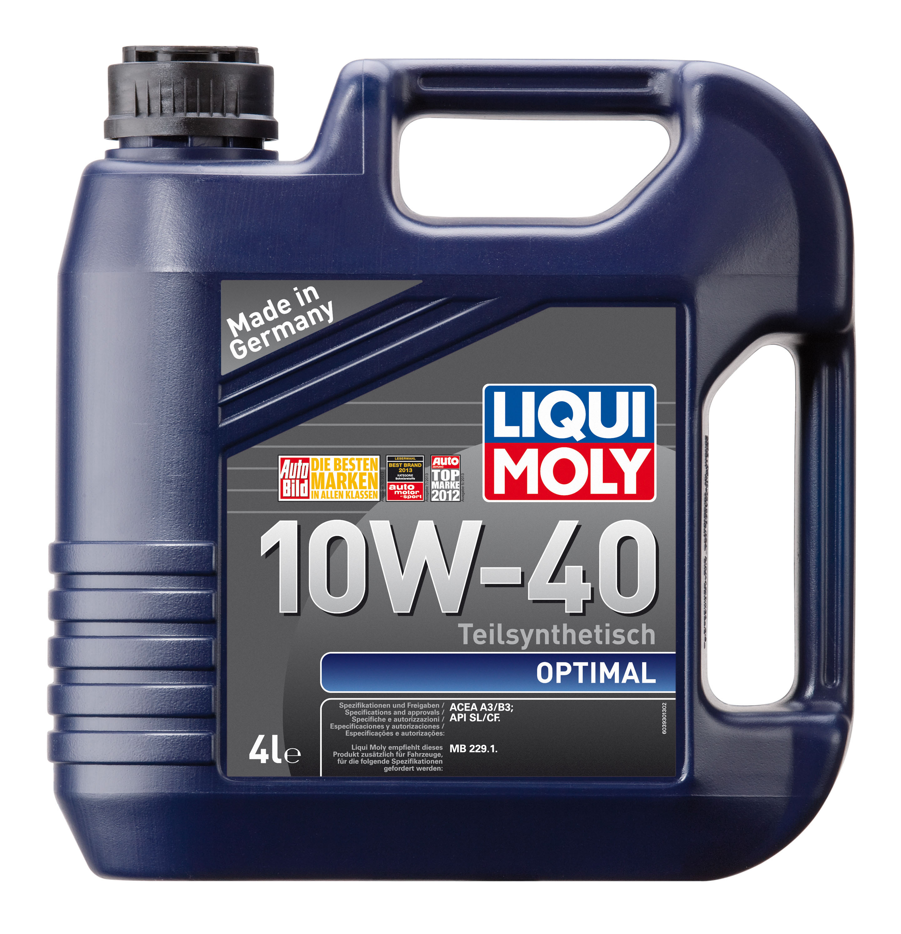 Купить запчасть LIQUI MOLY - 3930 Масло моторное OPTIMAL (10W-40) 4л LIQUI MOLY