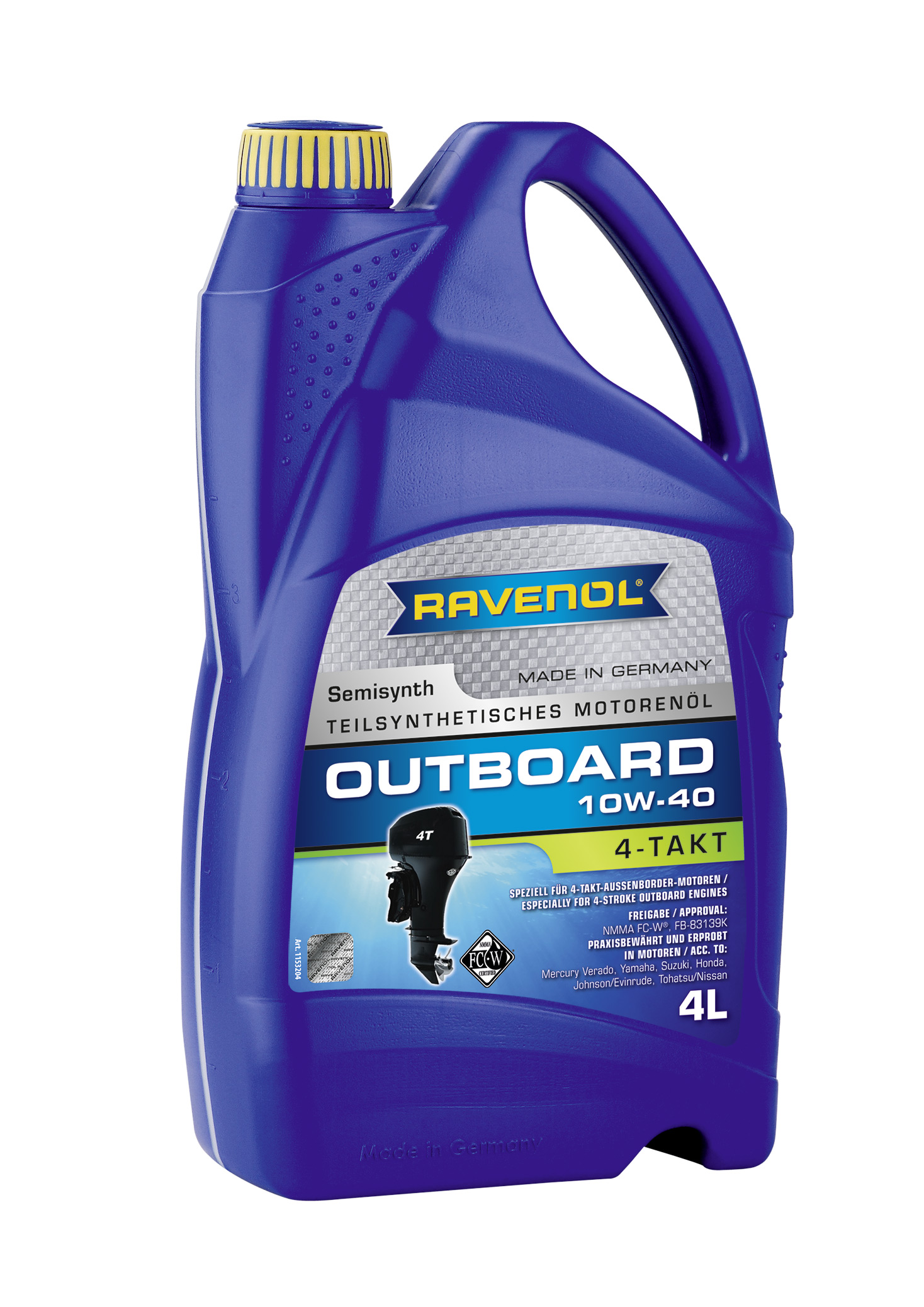 Купить запчасть RAVENOL - 4014835729193 Моторное масло Ravenol Outboardoel 4T SAE 10W-40 4л