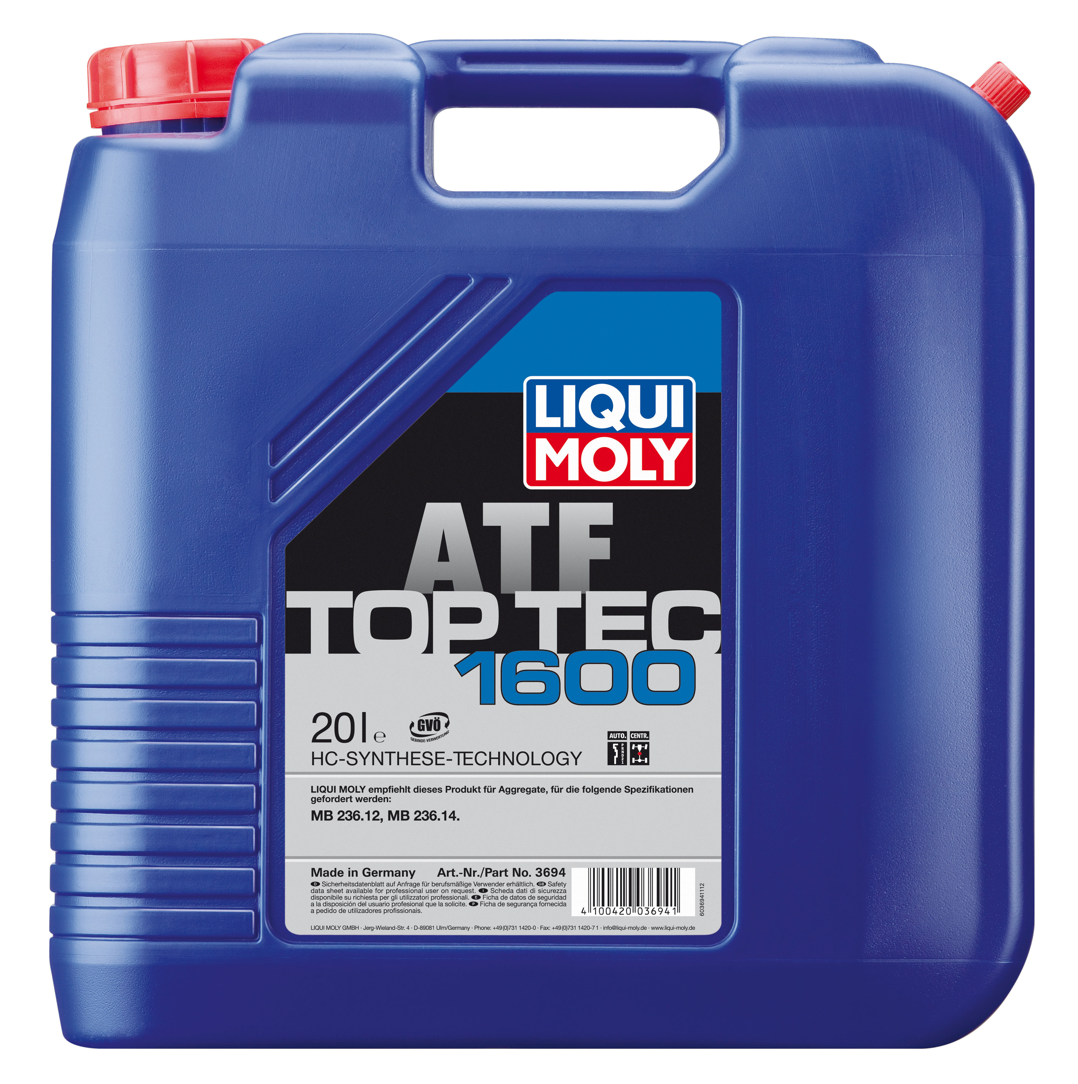 Купить запчасть LIQUI MOLY - 3694 Трансмиссионное масло для АКПП Top Tec ATF 1600