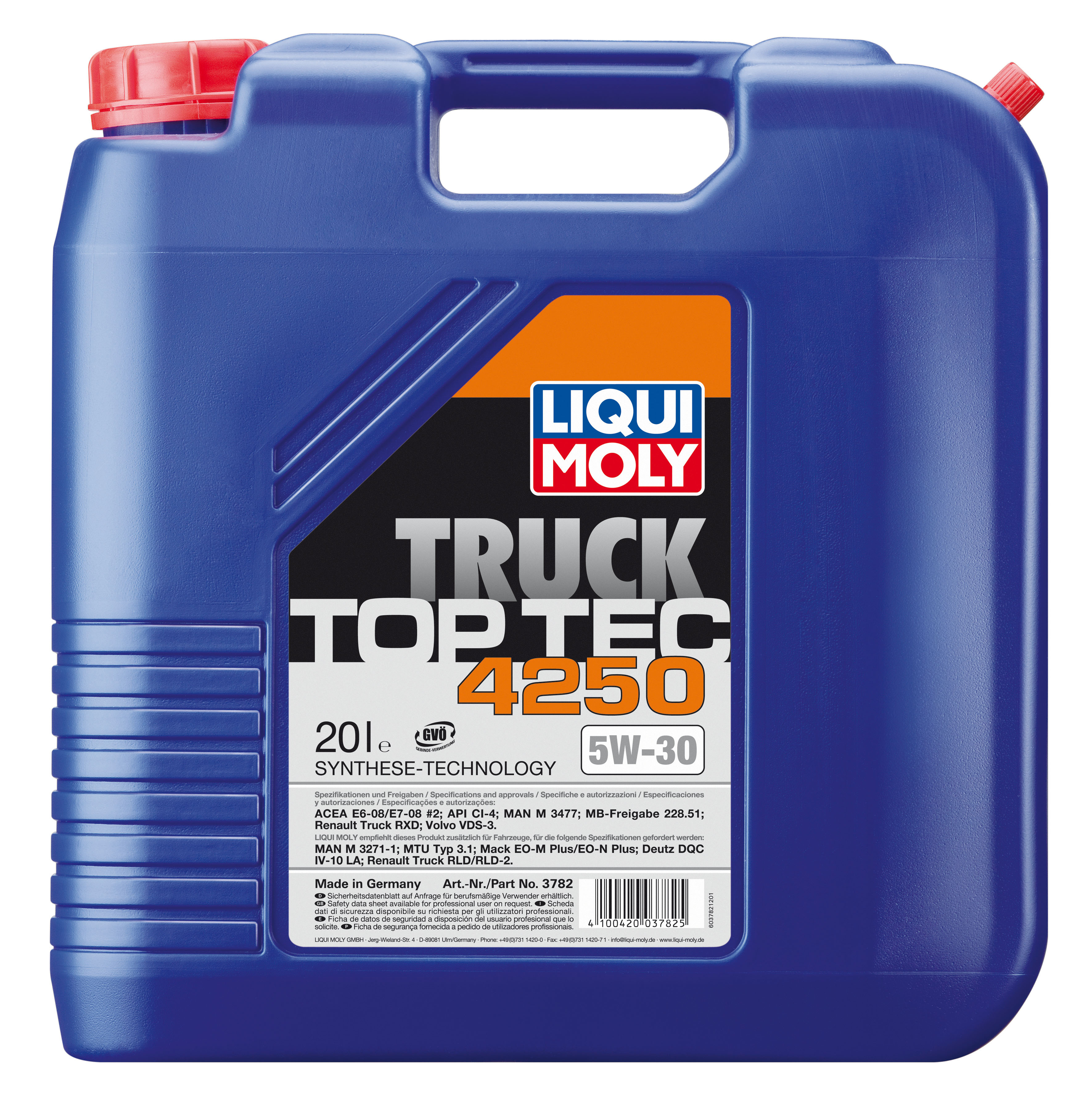 Купить запчасть LIQUI MOLY - 3782 Моторное масло Liqui moly Top Tec Truck 4250 5W-30 20л