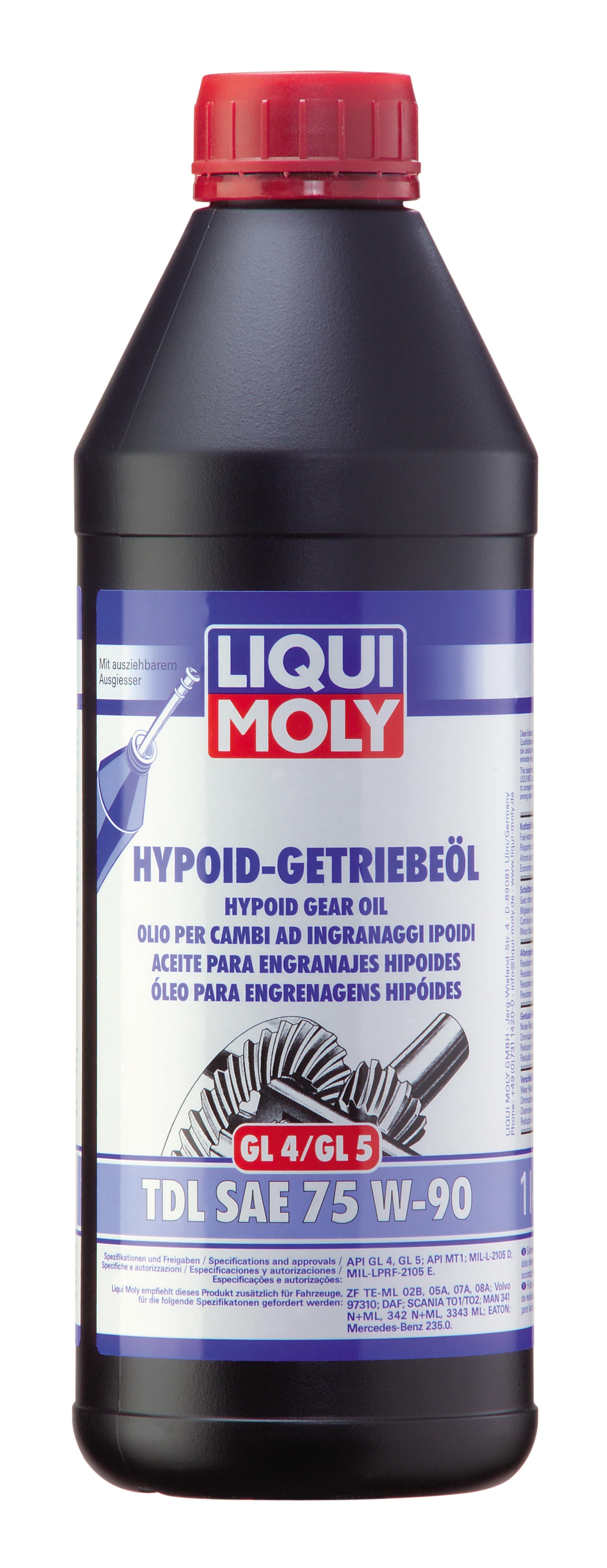 Купить запчасть LIQUI MOLY - 3945 Трансмиссионное масло Hypoid-Getriebeoil TDL SAE 75W-90