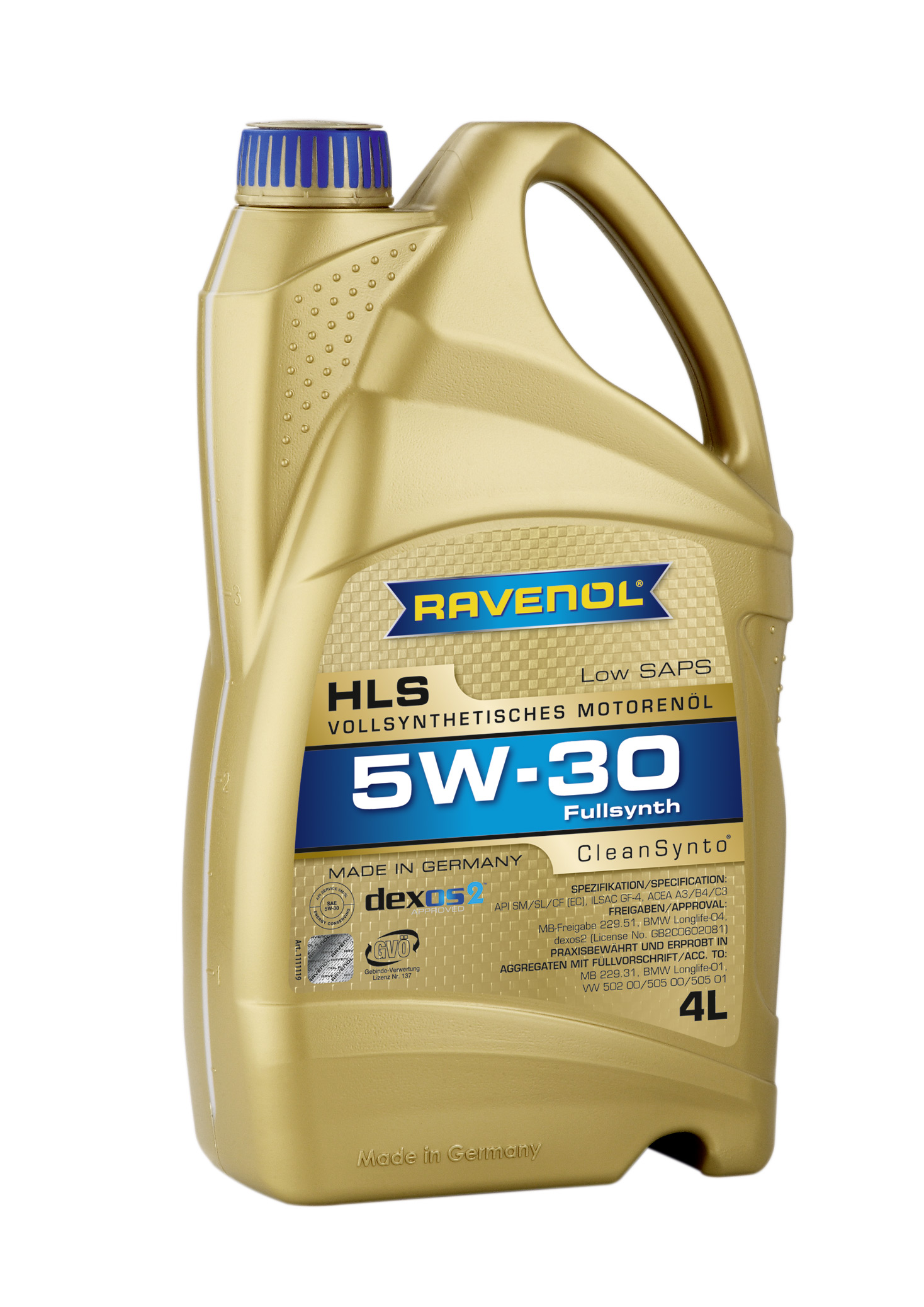 Купить запчасть RAVENOL - 4014835723092 Моторное масло Ravenol HLS SAE 5W-30 4л