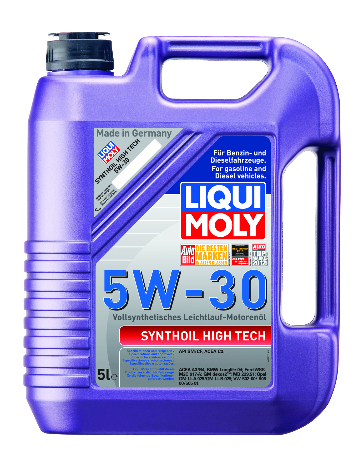 Купить запчасть LIQUI MOLY - 9077 Моторное масло Liqui moly Synthoil High Tech 5W-30 5л