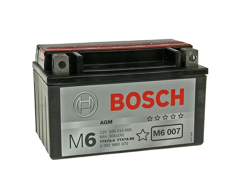 Купить запчасть BOSCH - 0092M60070 Аккумулятор автомобильный BOSCH 0 092 M60 070 6 Ач