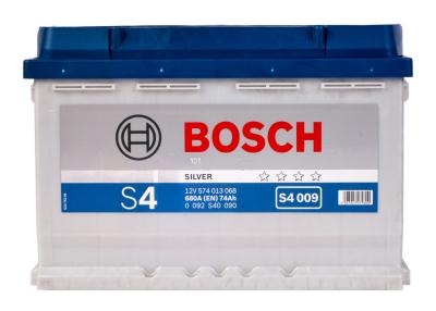 Купить запчасть BOSCH - 0092S40090 Аккумулятор автомобильный BOSCH S4 Silver 0 092 S40 090 74 Ач