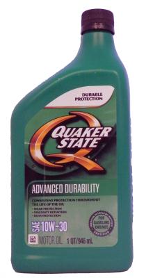 Купить запчасть QUAKER STATE - 073102012547 Моторное масло QUAKER STATE Advanced Durability SAE 10W-30 (0,946л)