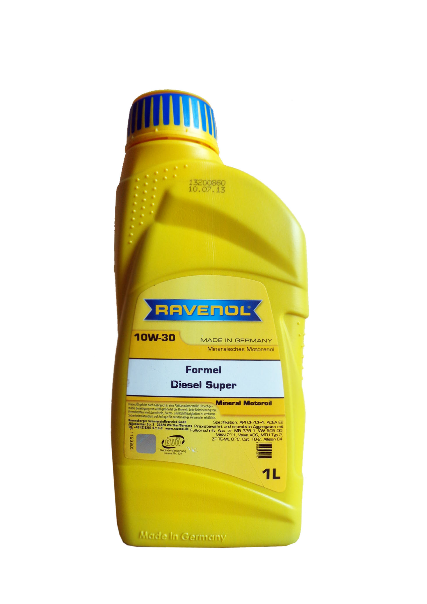 Купить запчасть RAVENOL - 4014835726215 Моторное масло Ravenol Formel Diesel Super 10W-30 1л