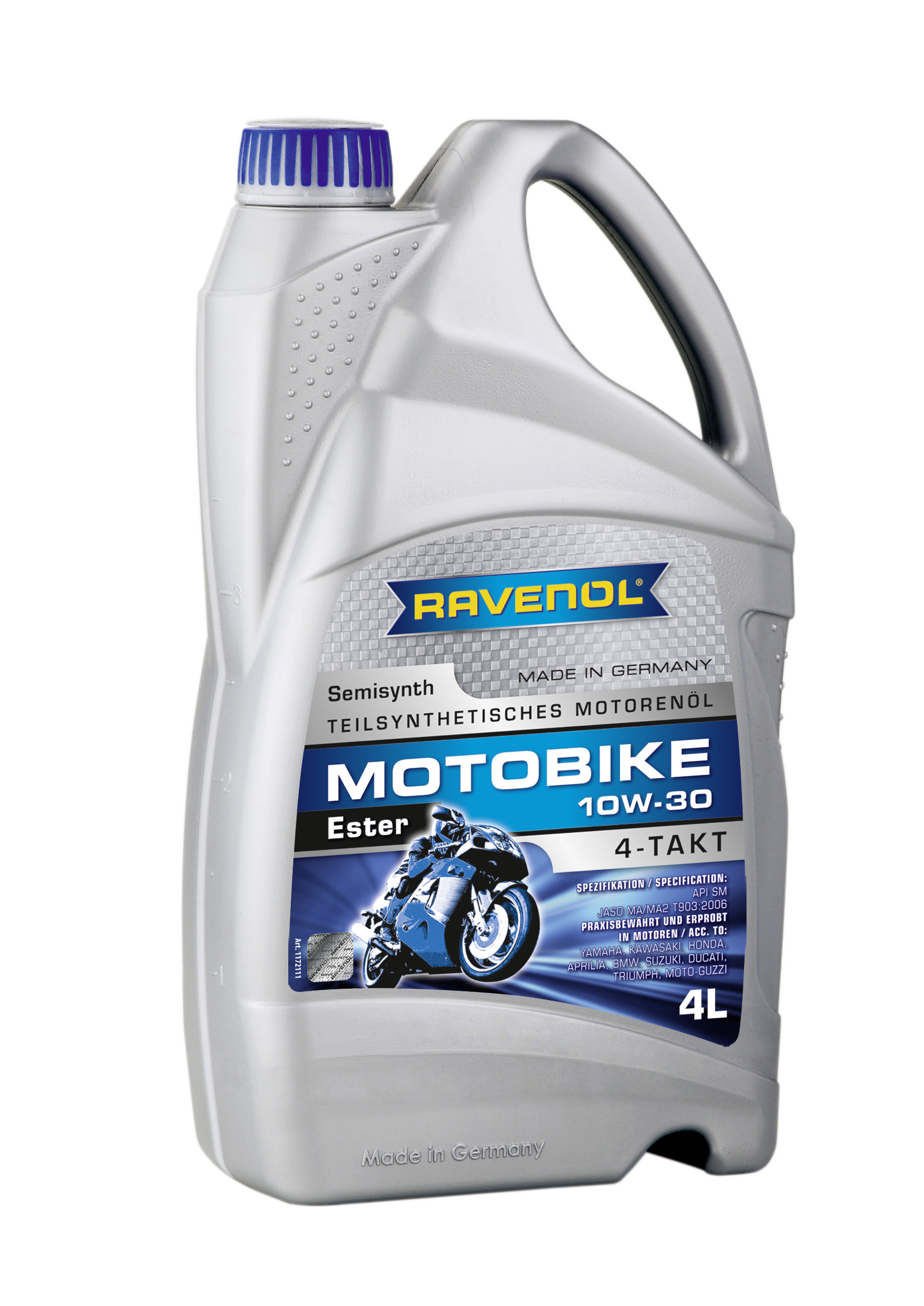 Купить запчасть RAVENOL - 4014835731097 Моторное масло Ravenol Motobike 4-T Ester 10W-30 4л