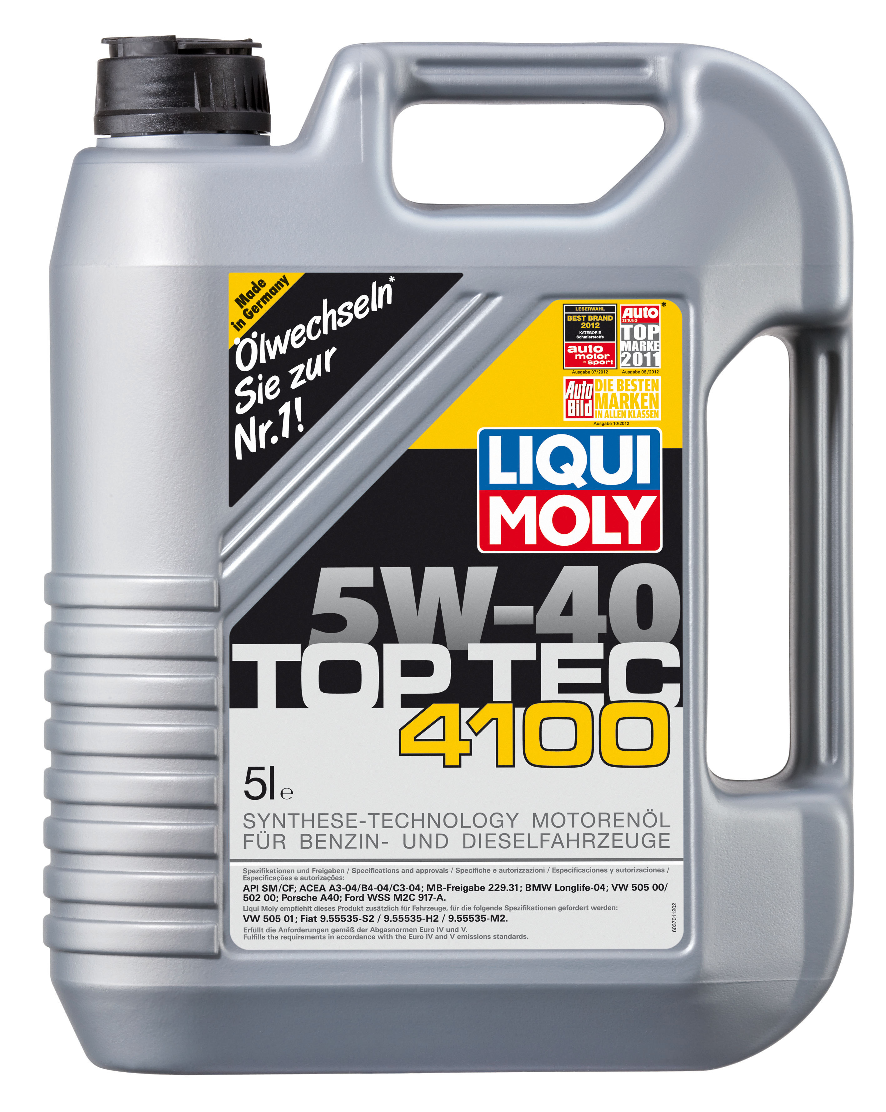 Купить запчасть LIQUI MOLY - 7501 Моторное масло Liqui moly Top Tec 4100 5W-40 5л