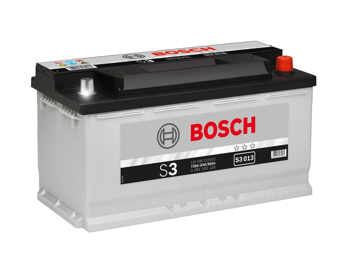 Купить запчасть BOSCH - 0092S30130 Аккумулятор автомобильный BOSCH S3 0092S30130 90 Ач