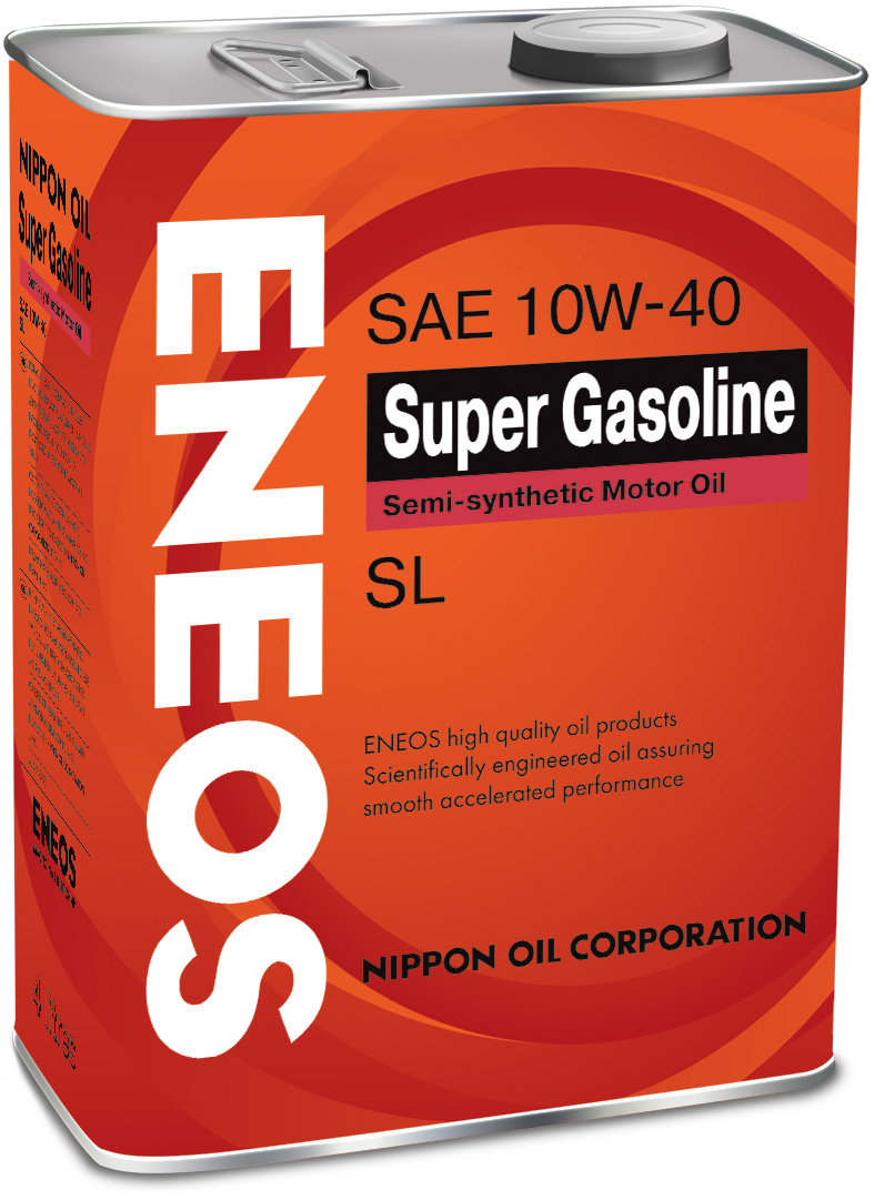 Купить запчасть ENEOS - OIL1357 Моторное масло Eneos Super Gasoline Semi-Synthetic SAE 10W-40 4л