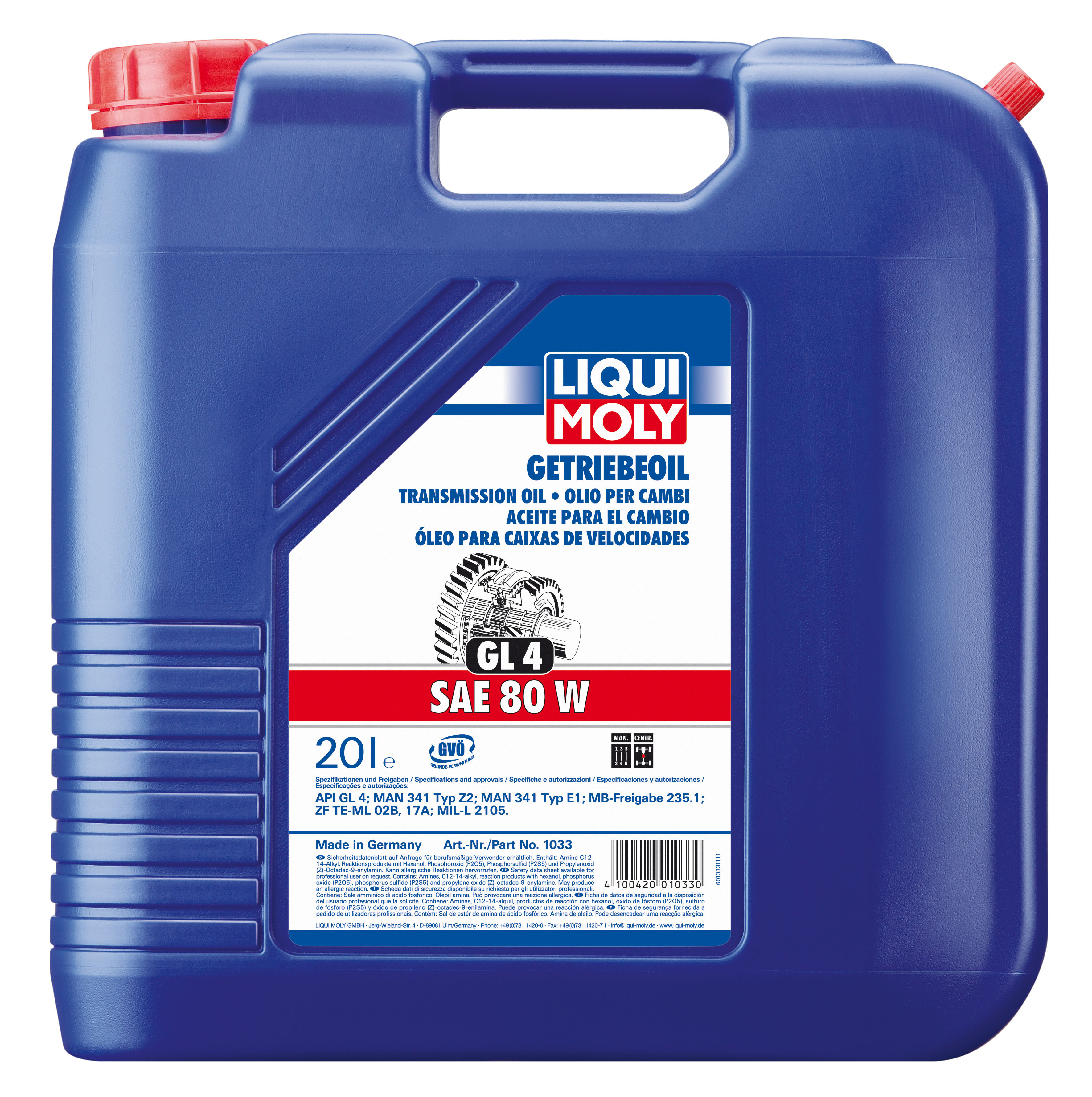 Купить запчасть LIQUI MOLY - 1033 Трансмиссионное масло Getriebeoil SAE 80W