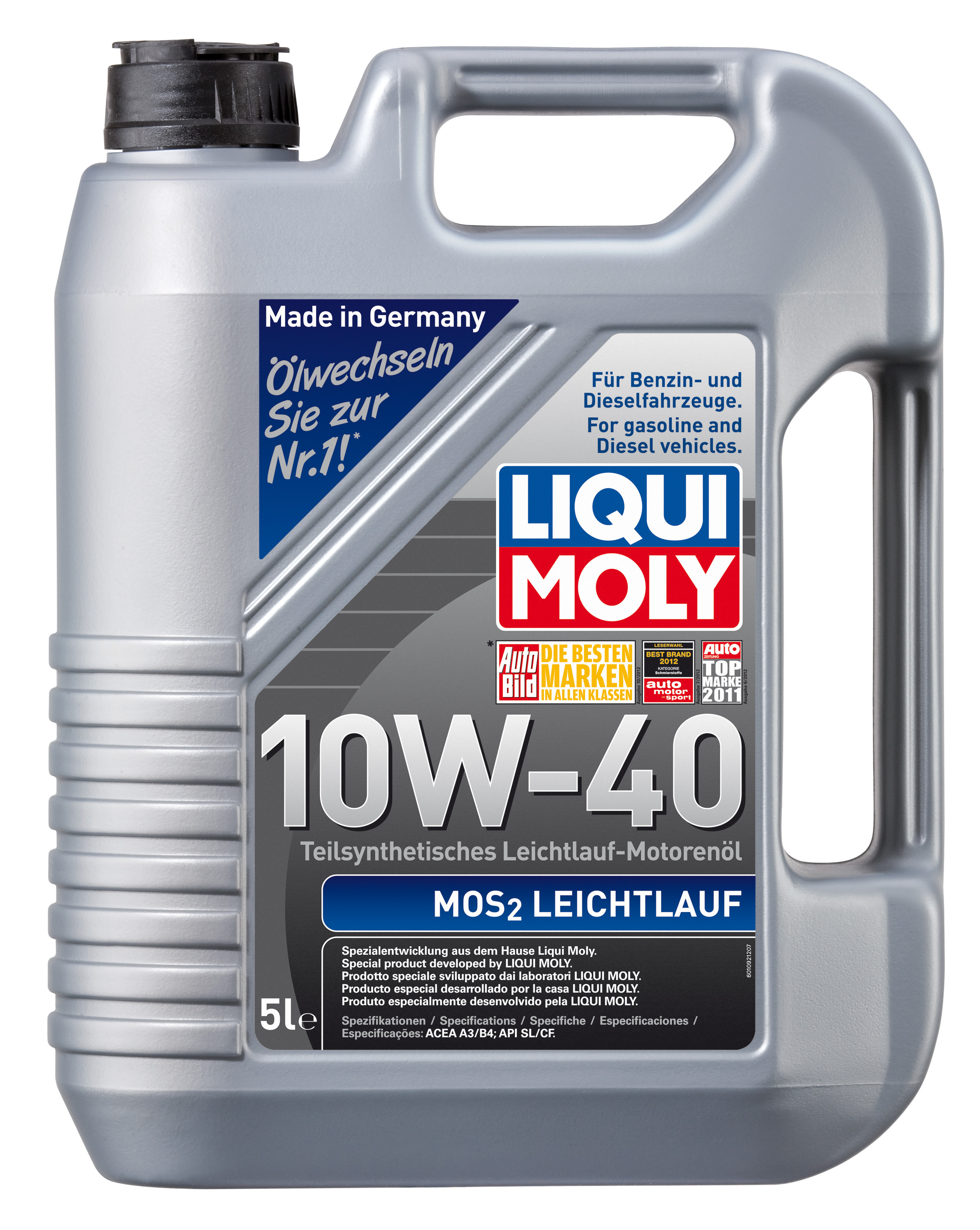 Купить запчасть LIQUI MOLY - 1931 Моторное масло Liqui moly MoS2 Leichtlauf 10W-40 5л