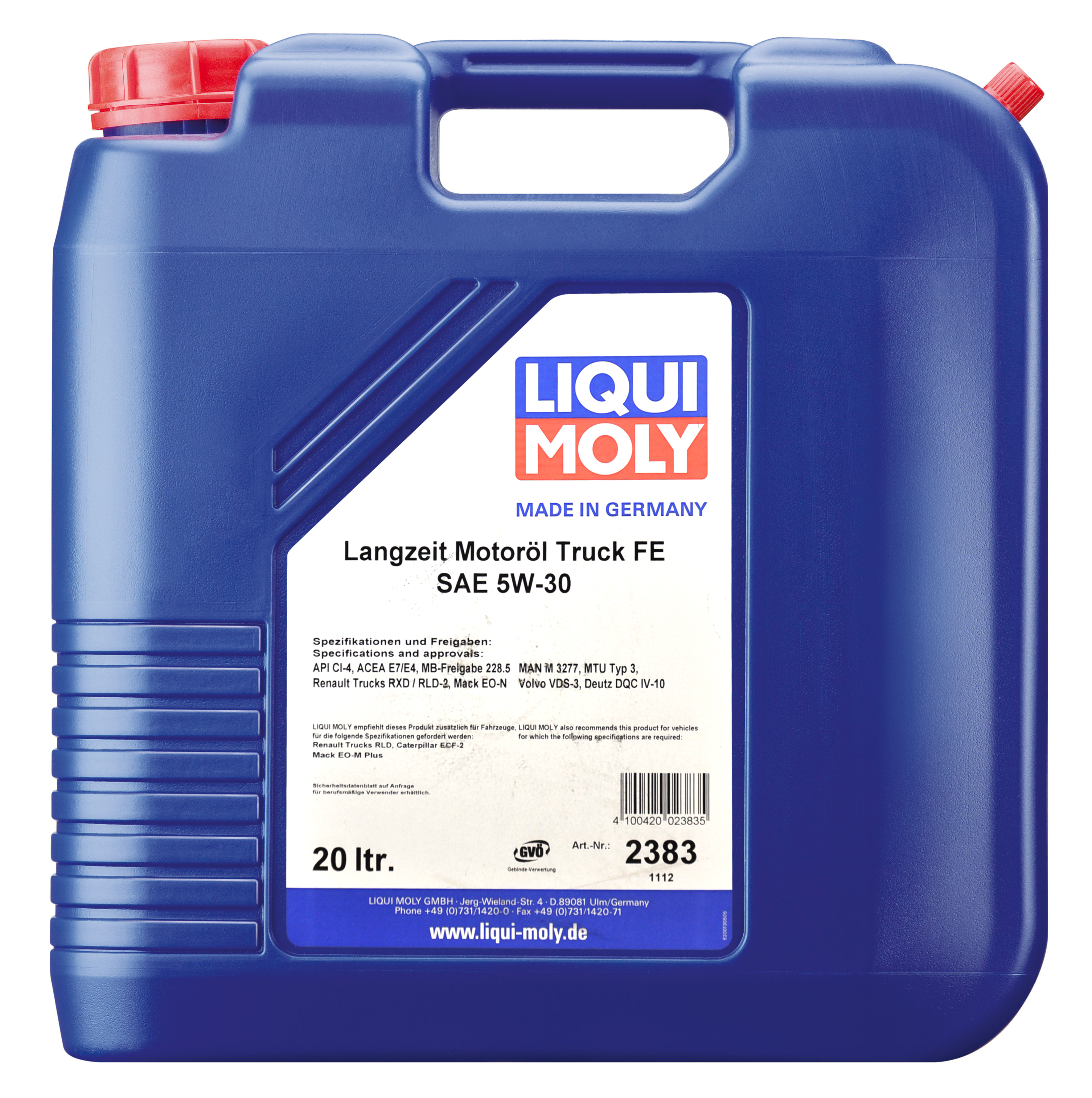 Купить запчасть LIQUI MOLY - 2383 Моторное масло Liqui moly Langzeit-Motoroil Truck FE 5W-30 20л