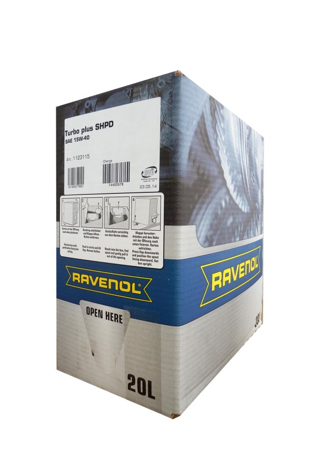 Купить запчасть RAVENOL - 4014835776821 Моторное масло Ravenol Turbo plus SHPD 15W-40 20л ecobox