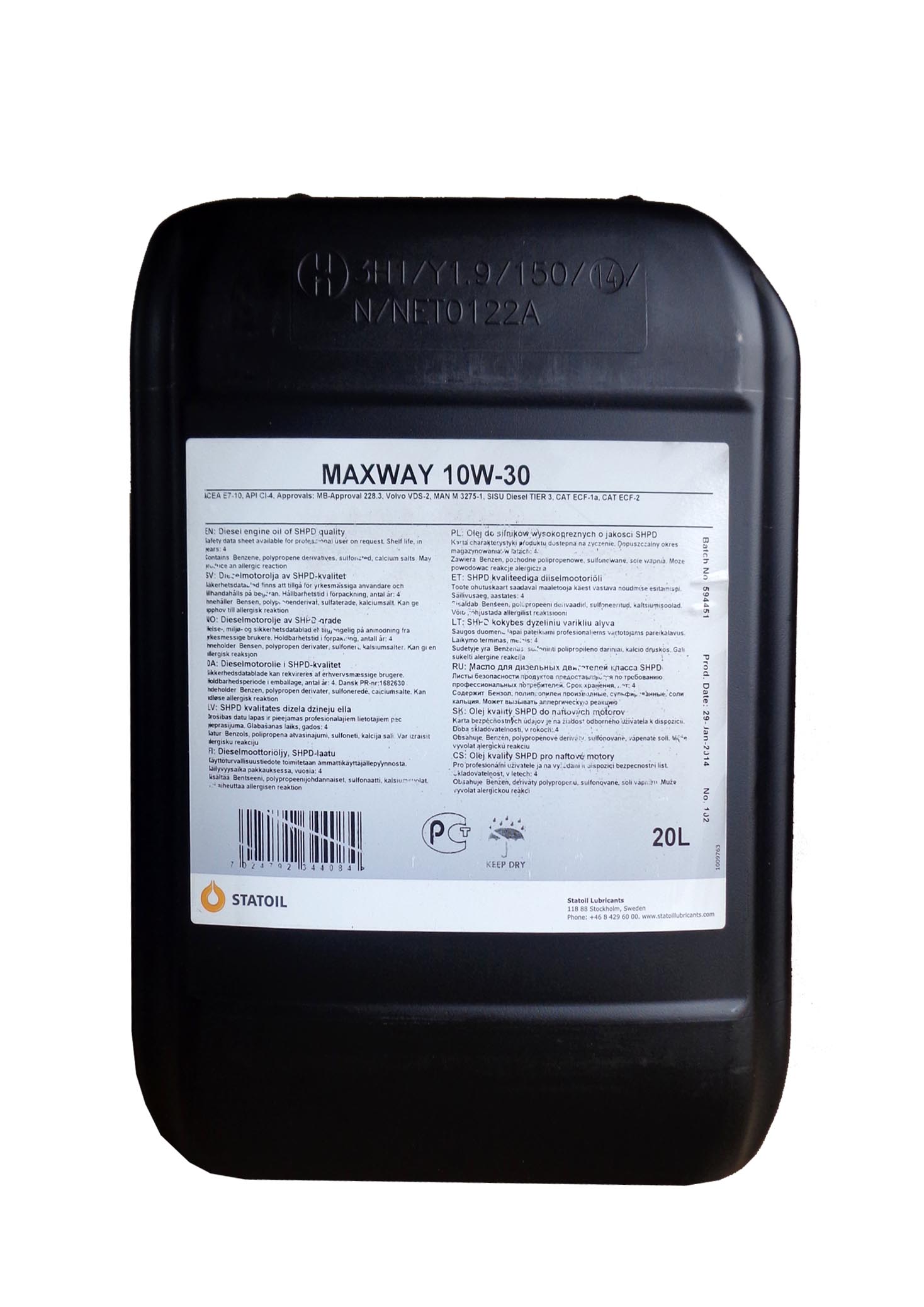 Купить запчасть STATOIL - 1001003 MaxWay SAE 10W-30 (20л)