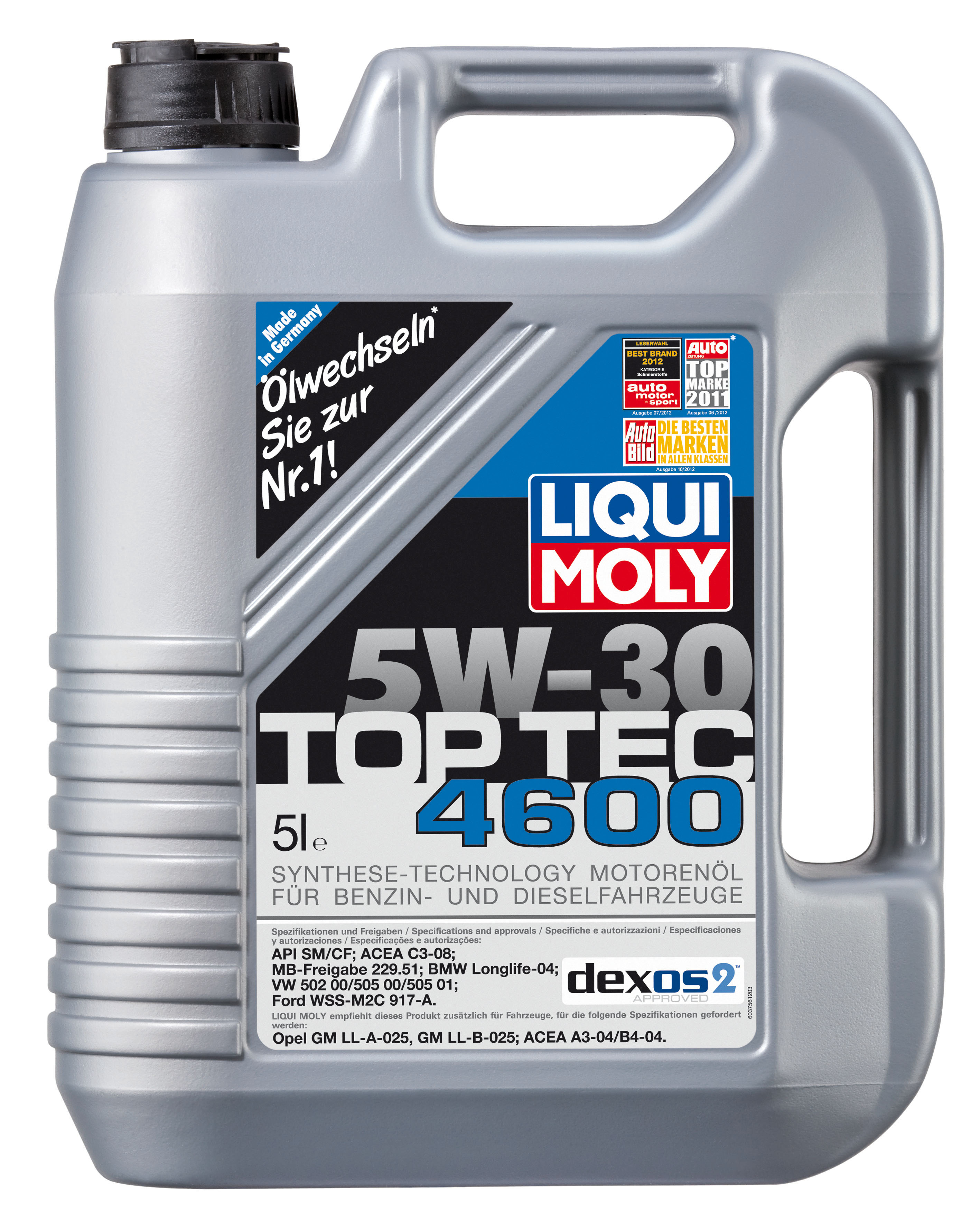 Купить запчасть LIQUI MOLY - 3756 Масло моторное LIQUI MOLY Top Tec 4600 5w30 8033/3756 5л