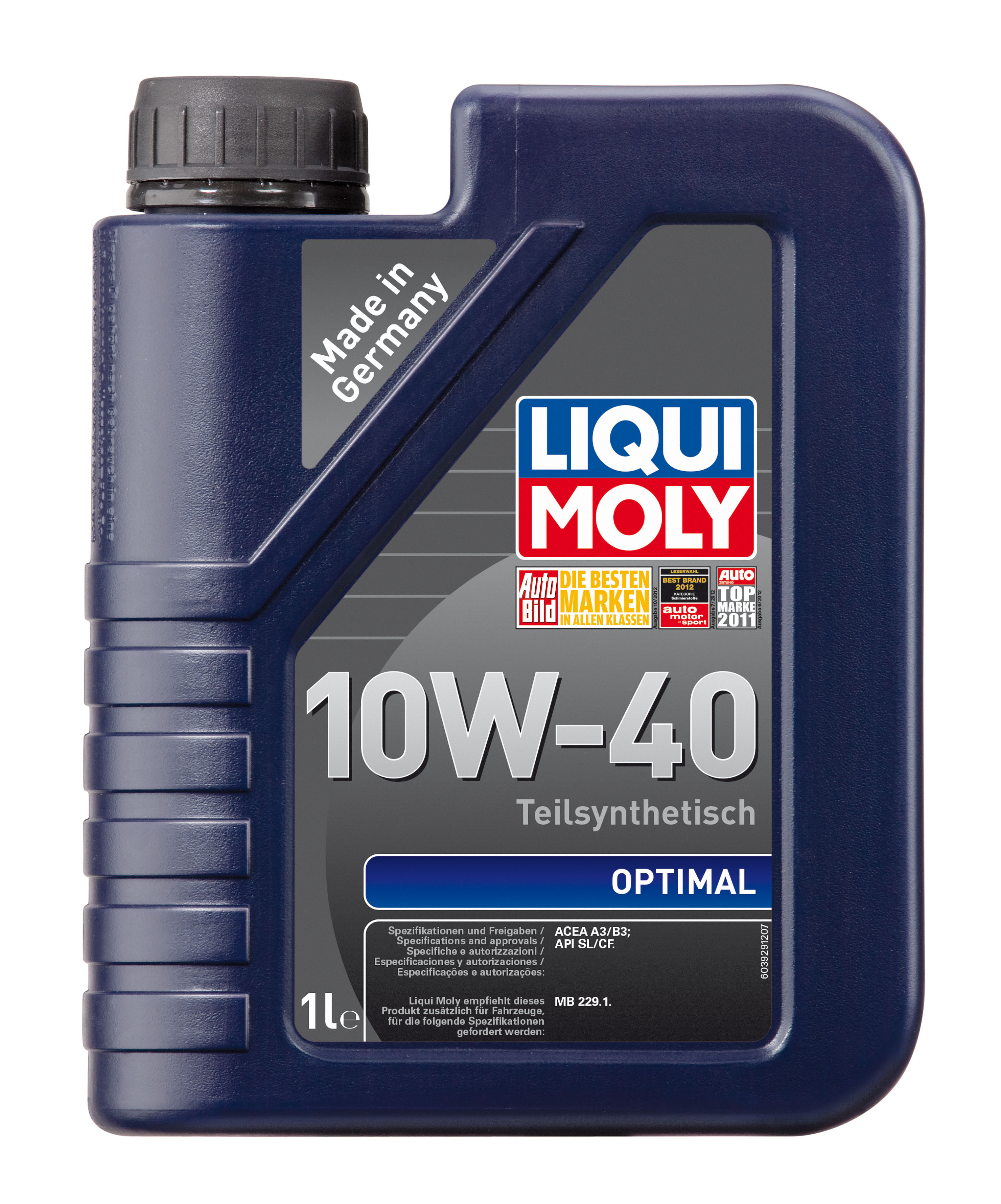 Купить запчасть LIQUI MOLY - 3929 Масло моторное OPTIMAL (10W-40) 1л LIQUI MOLY