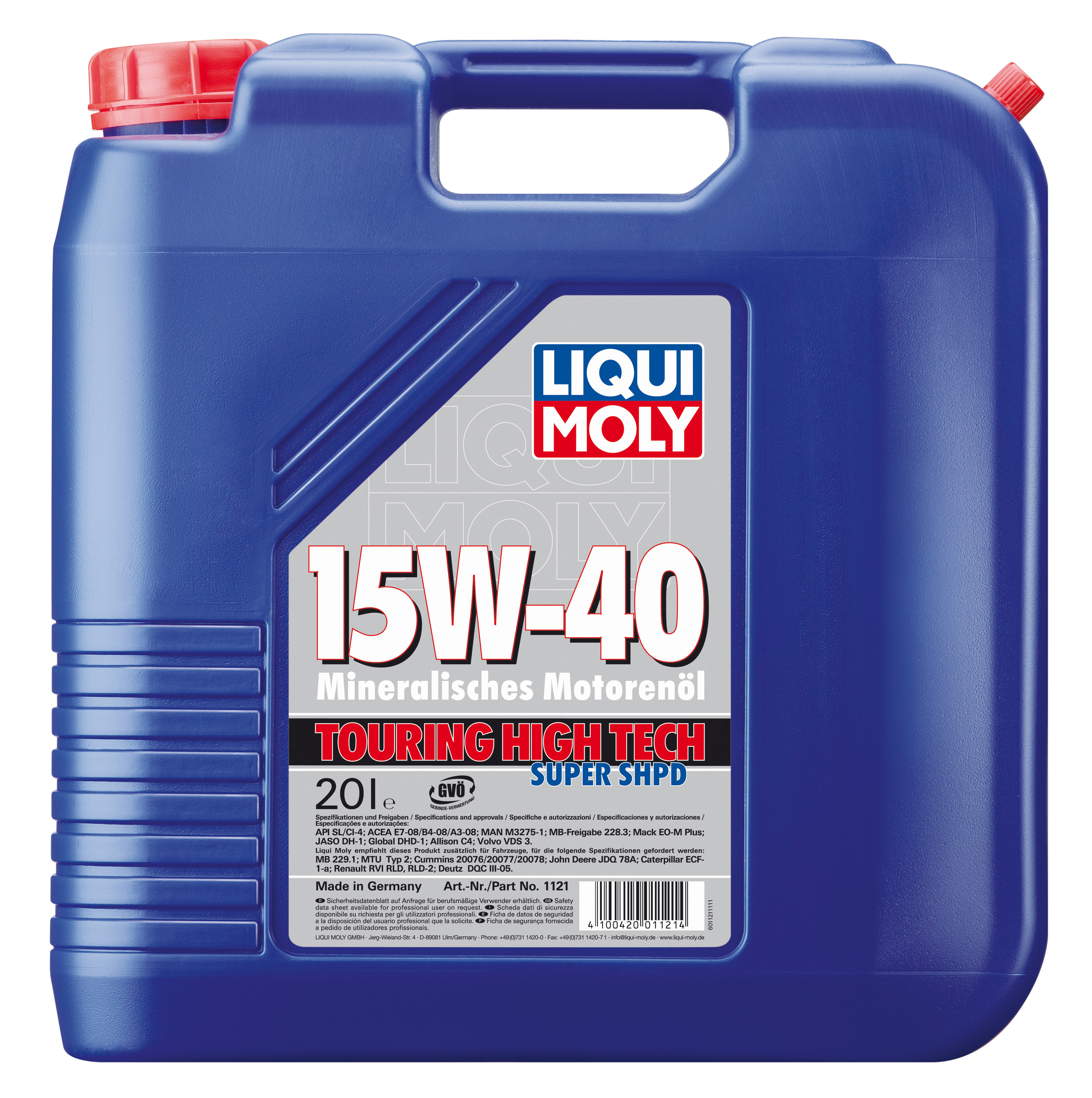 Купить запчасть LIQUI MOLY - 1121 Моторное масло Liqui moly Touring High Tech Super SHPD 15W-40 20л