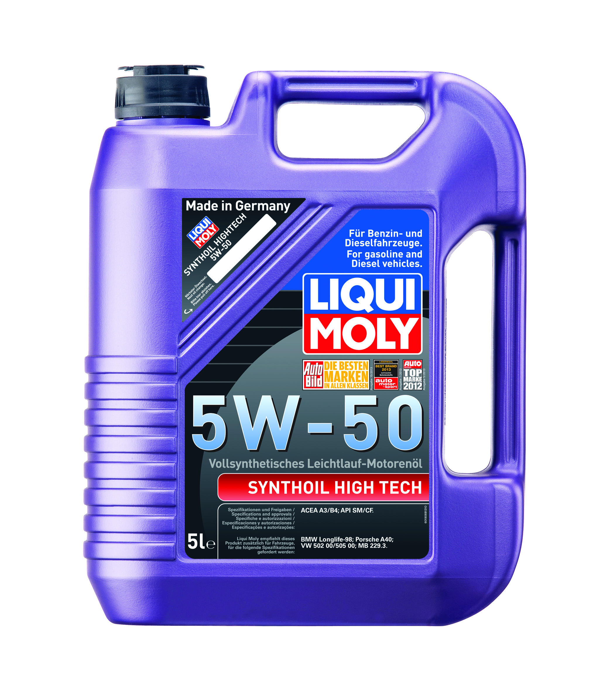 Купить запчасть LIQUI MOLY - 9068 Моторное масло Liqui moly Synthoil High Tech 5W-50 5л