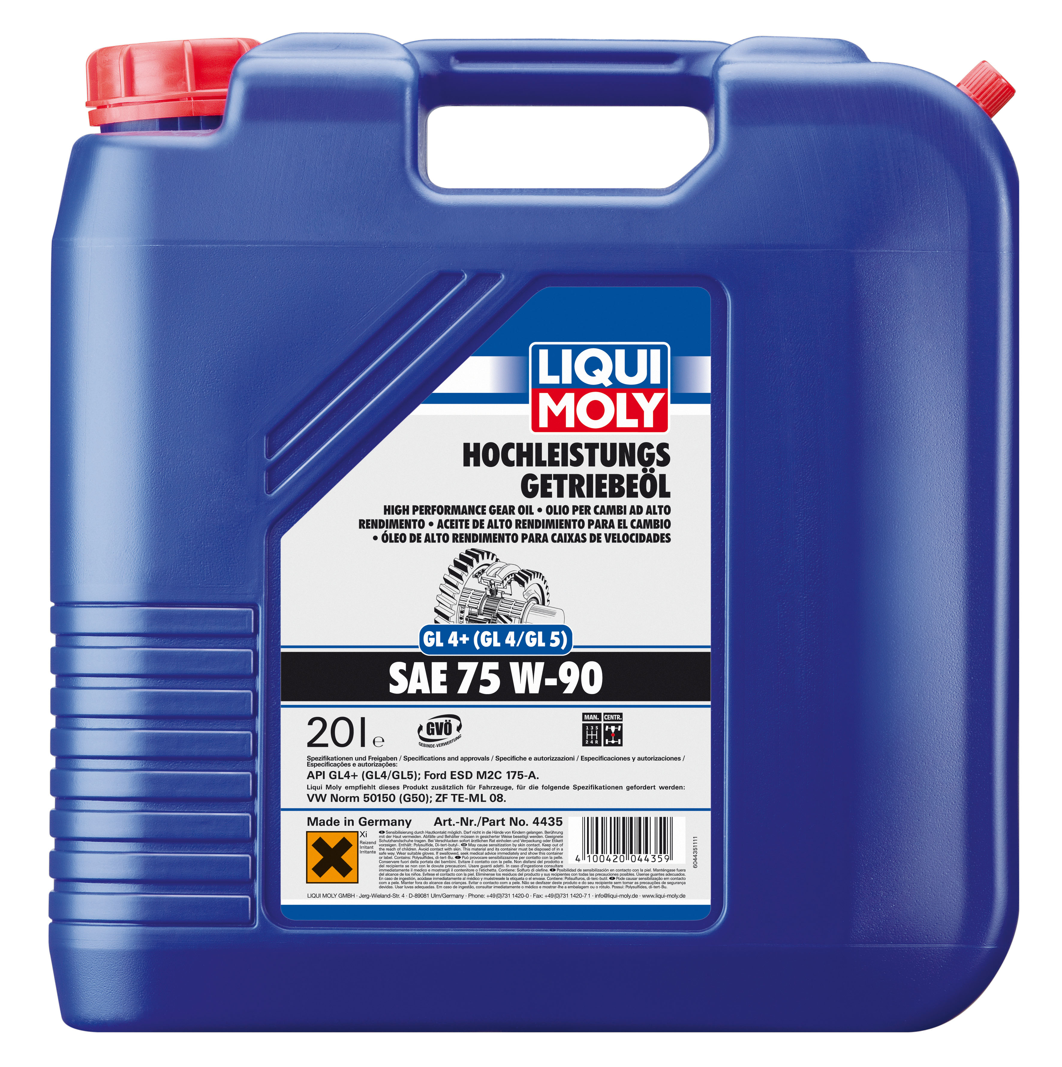 Купить запчасть LIQUI MOLY - 4435 Трансмиссионное масло Hochleistungs-Getriebeoil  SAE 75W-90