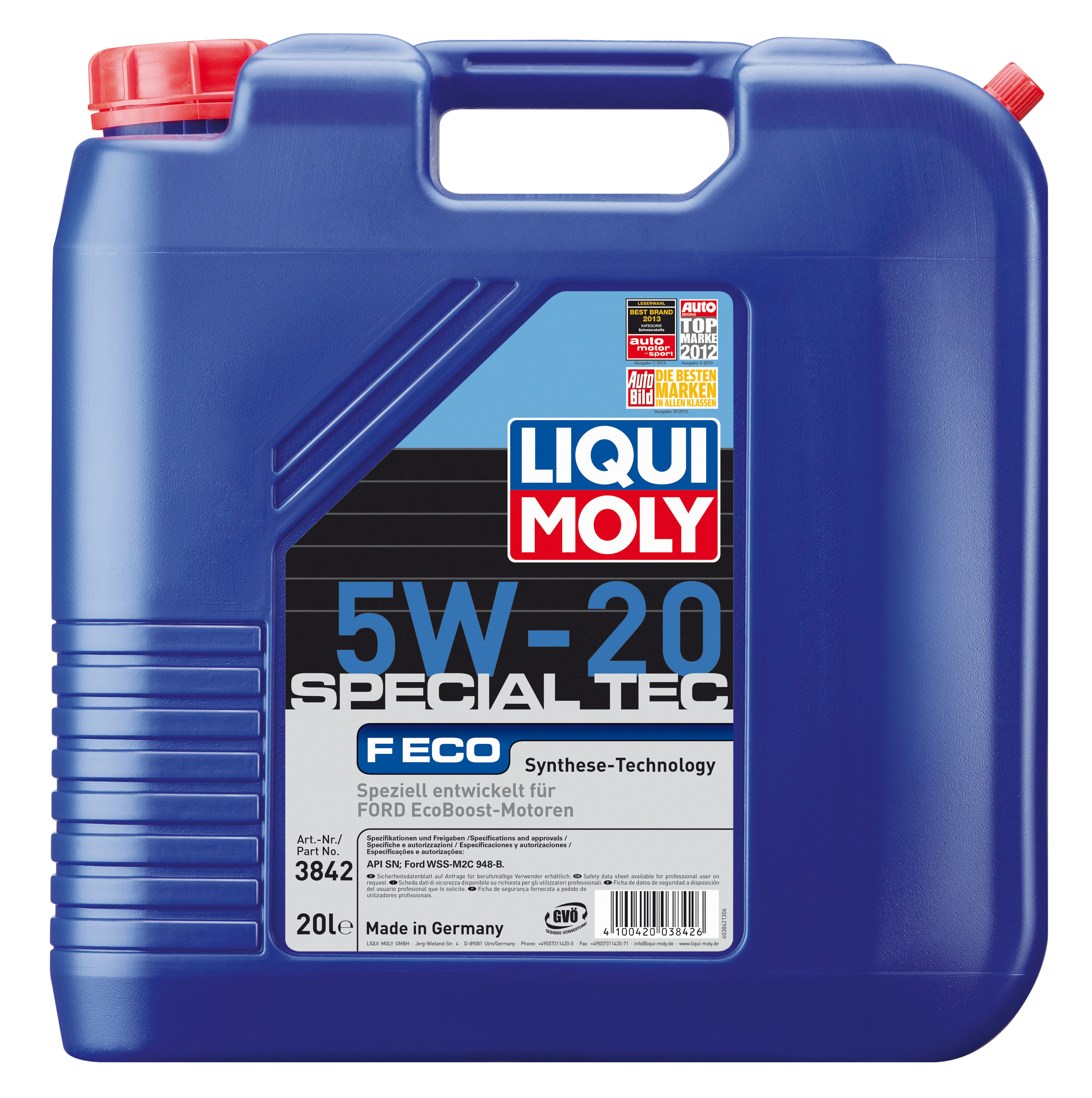 Купить запчасть LIQUI MOLY - 3842 Моторное масло Liqui moly Special Tec F ECO 5W-20 5л